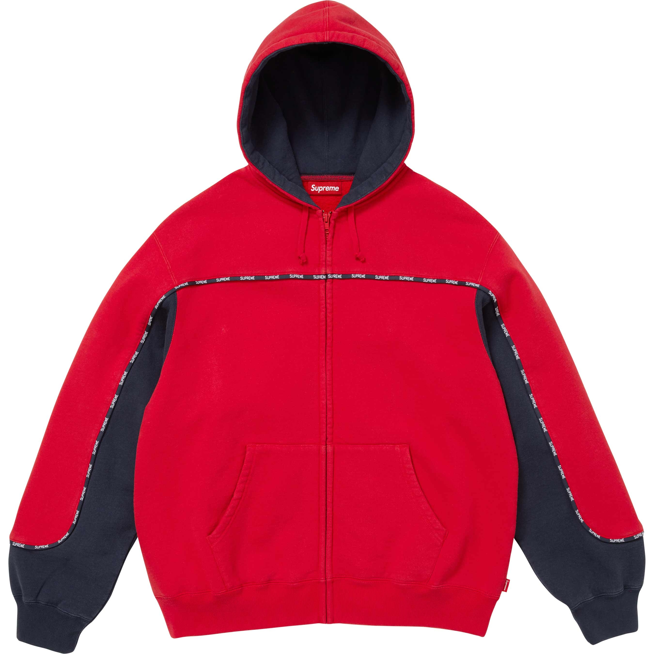 Piping Zip Up Hooded Sweatshirt view 4